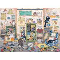Crazy Cats Vintage Knit One Purrl One 500pc Jigsaw Puzzle Extra Image 1 Preview